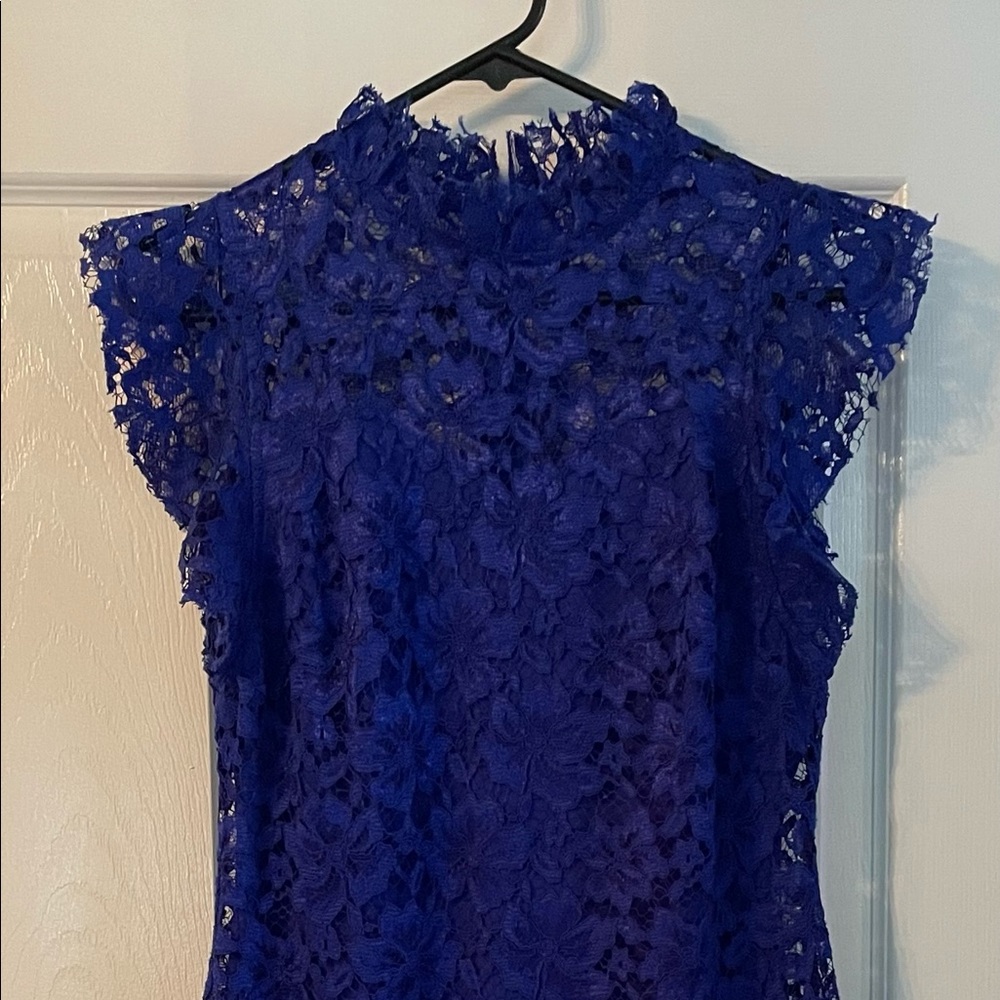 Medium, high neck, lace womens dress